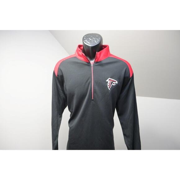 Antigua Golf Jacket Athletic Black 1/4 Zip Atlanta Falcons NFL Mens Sz XL - Picture 2 of 8